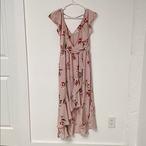 Pink floral dress